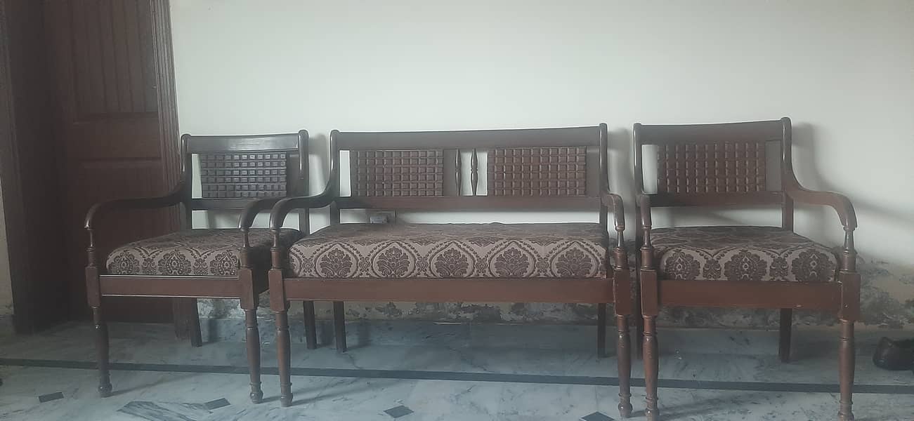 4 seater solid wood sofa set for sale 0