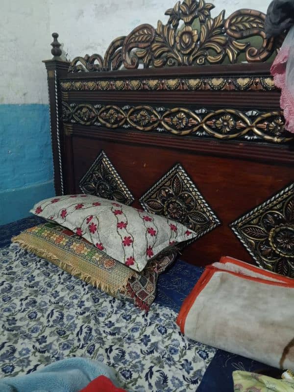 double bed two side table with mattress new for sale karna urgent 1