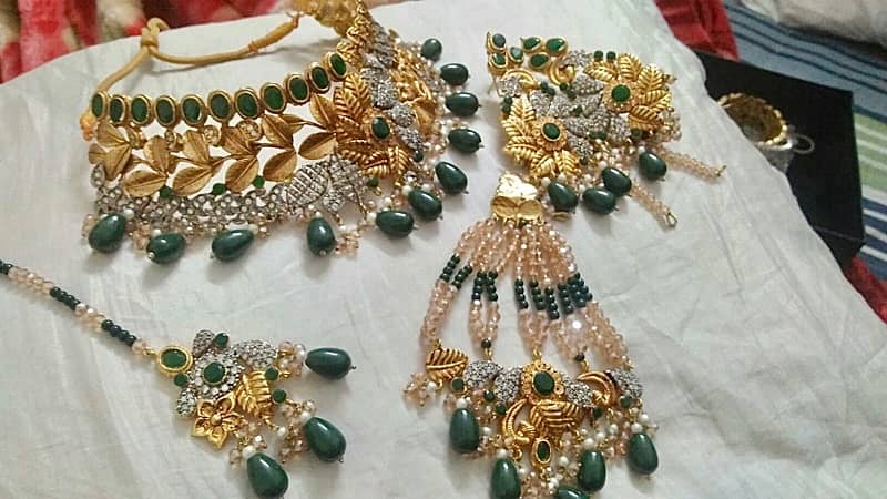 bridal set gold plated just one time use 1