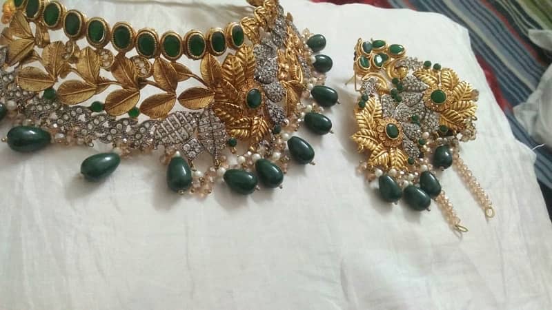 bridal set gold plated just one time use 4