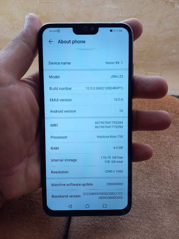 Honor 8X 4/128 PTA Offical Approved Dual sim 4