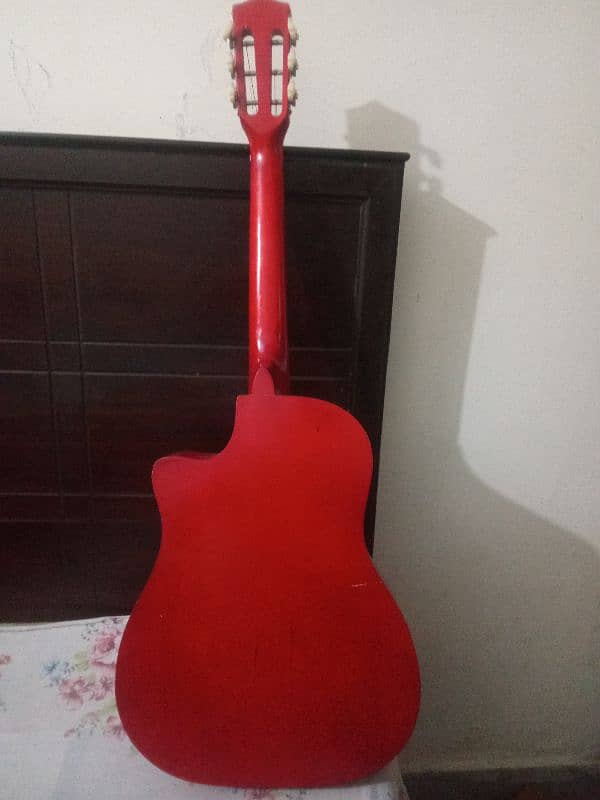 5 string guitar with red and yellow beauty 1