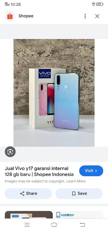 vivo y17 8/256gb page approved he 0