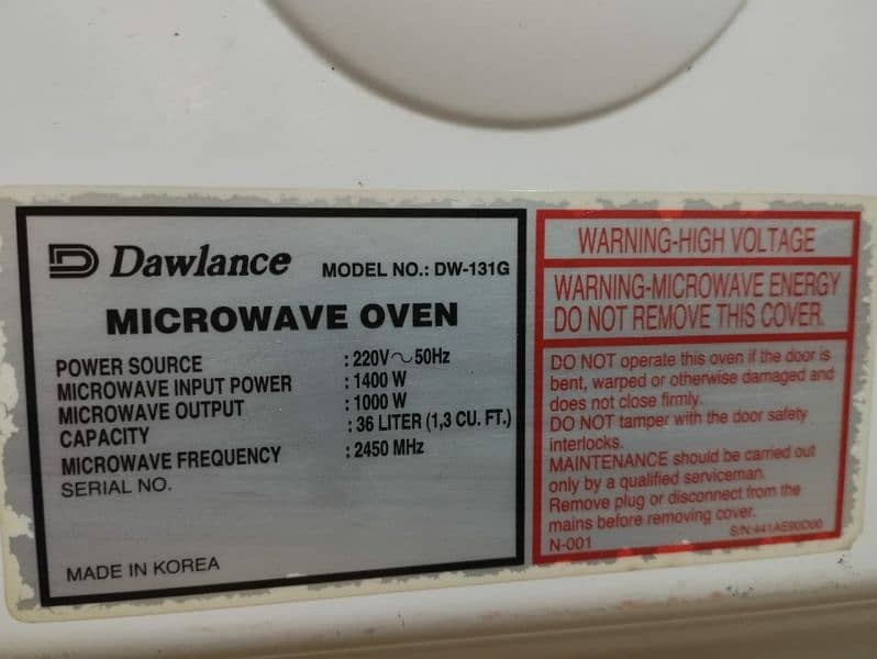 Dawlance Microwave 2