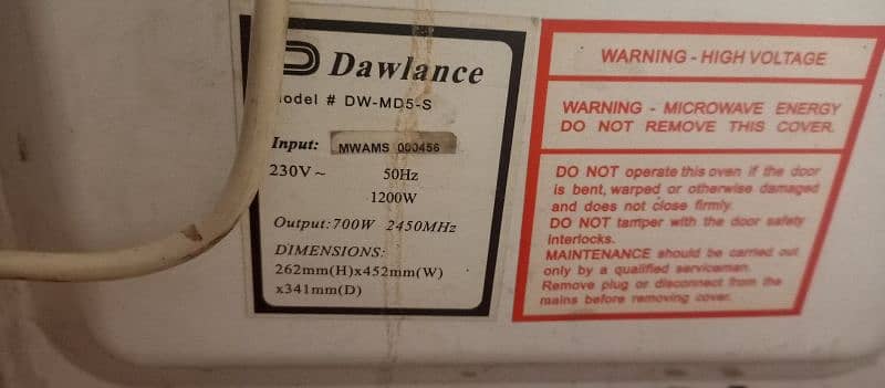 Dawlance Microwave oven 3