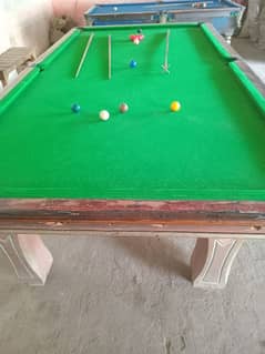 2snooker and 1 billiard table