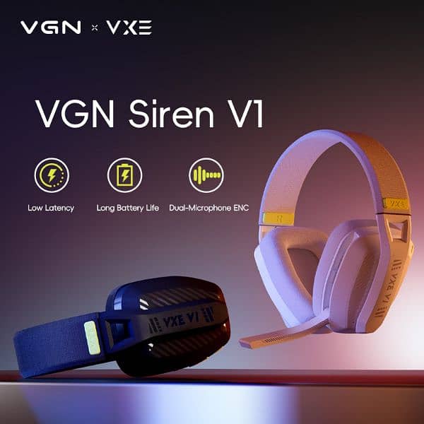 VXE V1 SIREN WIRELESS GAMING HEADSET HEADPHONES 1