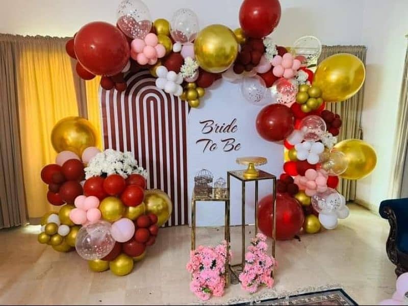 Birthday Mayyo Mehndi Event Planner dholki Balloon decorations 5