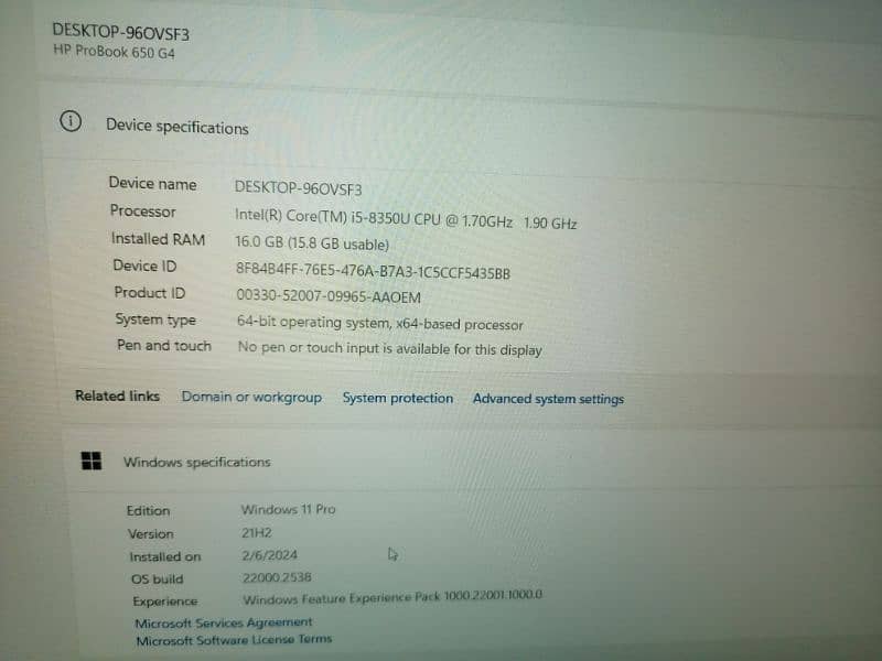 HP Laptop for Sale I5 8Genration 4