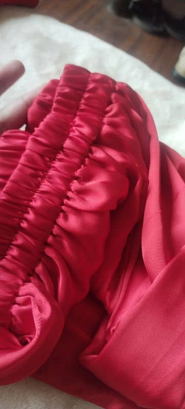 blood red ( shade warmer than in photo)Red Shalwar Qameez dupatta 1