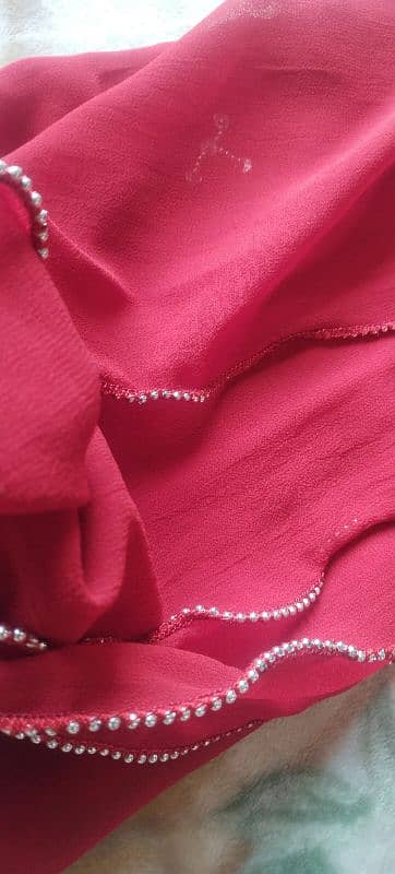 blood red ( shade warmer than in photo)Red Shalwar Qameez dupatta 3