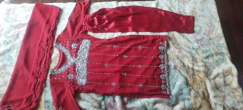 blood red ( shade warmer than in photo)Red Shalwar Qameez dupatta 8