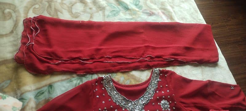 blood red ( shade warmer than in photo)Red Shalwar Qameez dupatta 9