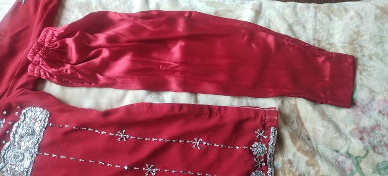 blood red ( shade warmer than in photo)Red Shalwar Qameez dupatta 10