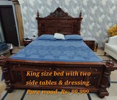 Lightly used wooden furniture in very good condition for quick sell.