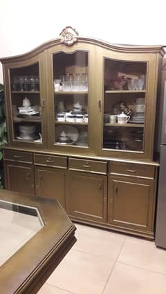 Crockery Showcase Matt gold Deco paint,10/10condition,Negotiable.