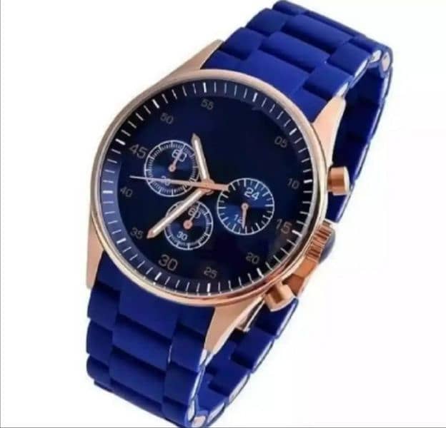 Causual fashion writch Watch Rubber straps Men quartz watch 4