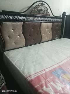 iron bed with mattress