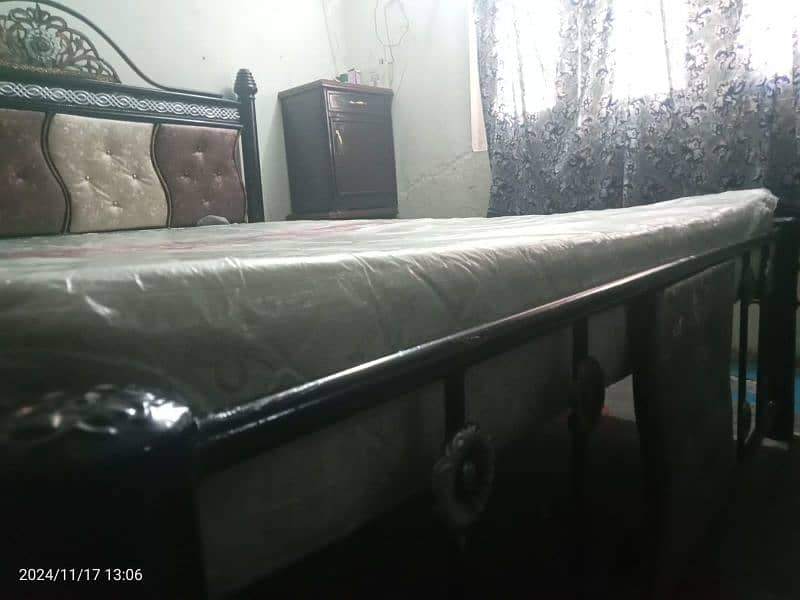 iron bed with mattress 7