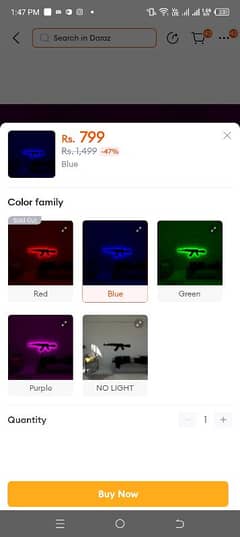 Ak-47 Led Sign, Custom Ak-47 Wall light,RGB led wall lights