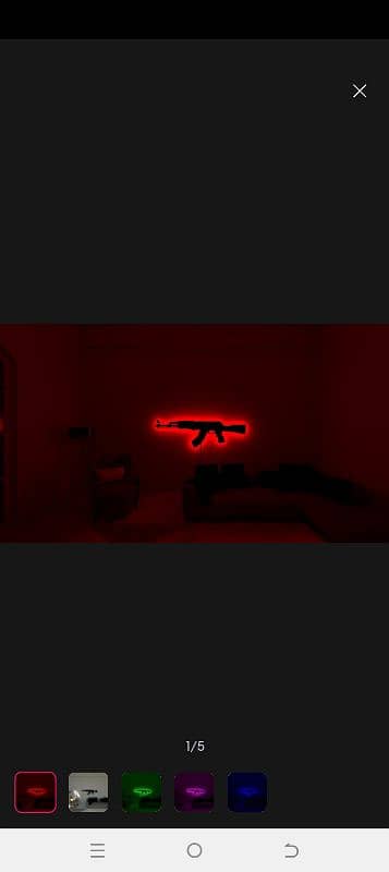 Ak-47 Led Sign, Custom Ak-47 Wall light,RGB led wall lights 3