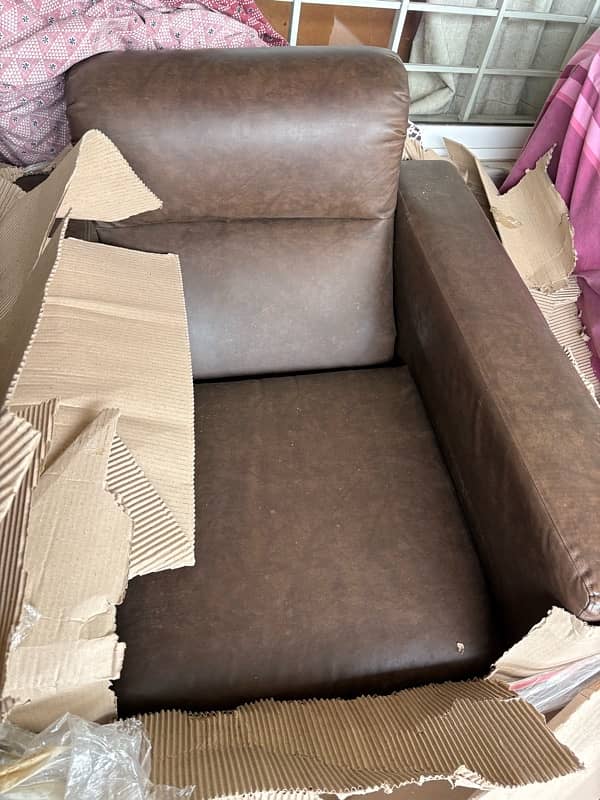 English style leather sofa 2