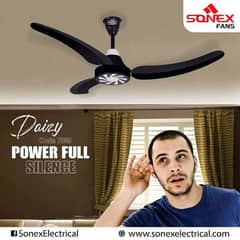 Sonex Ceiling Fan Daizy Black Gold 56'' Copper