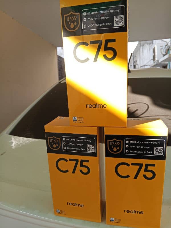 realme c75 new model pTa approved box packed 0