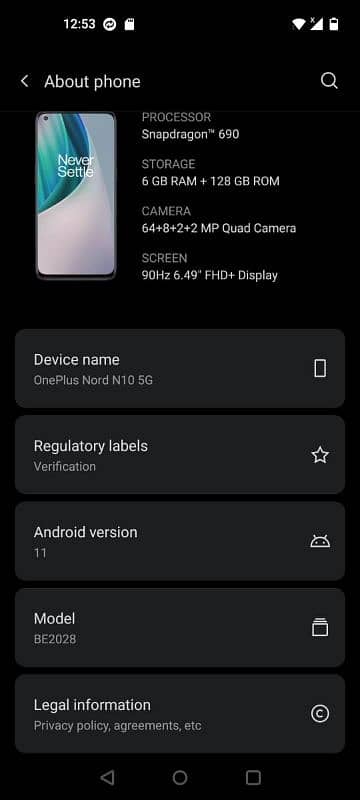 OnePlus N10 5g 2