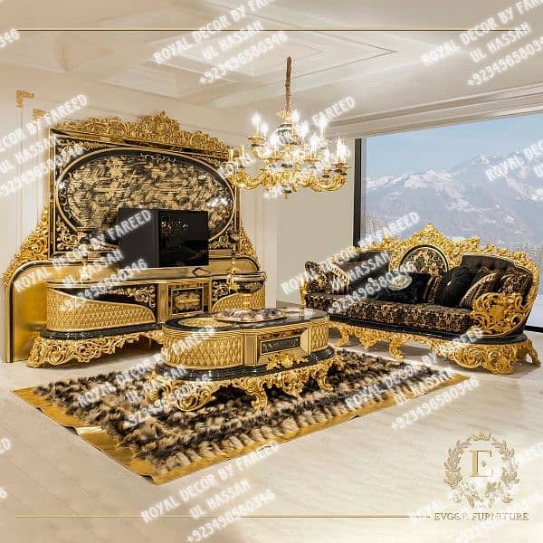 Royal Decor furniture Bedset/sofaset/jhoola available (03-4965-803-46) 1