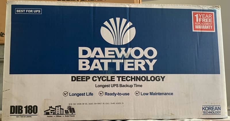 Daweoo battery 180 DIB 3