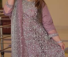 bridal walima maxi/ walima maxi/ maxi/ embroidered maxi/ wedding maxi