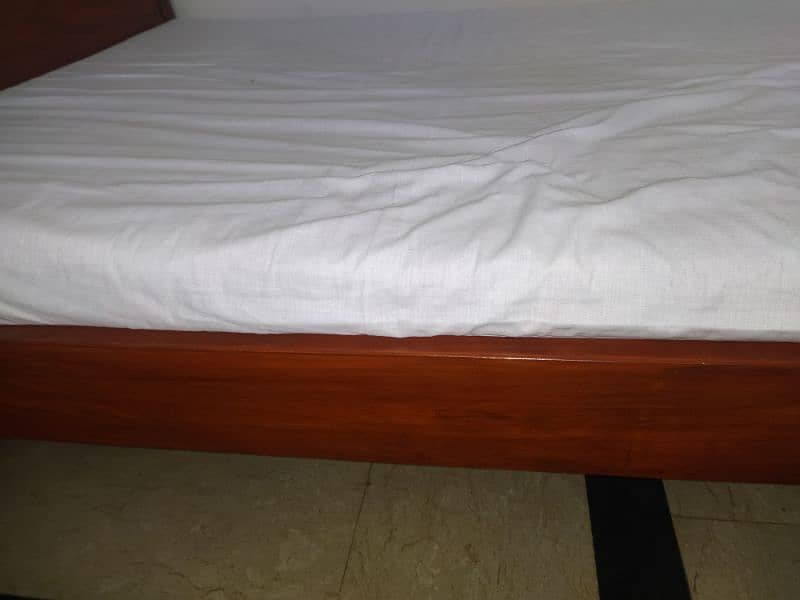 pure wood single bed with mattress 6