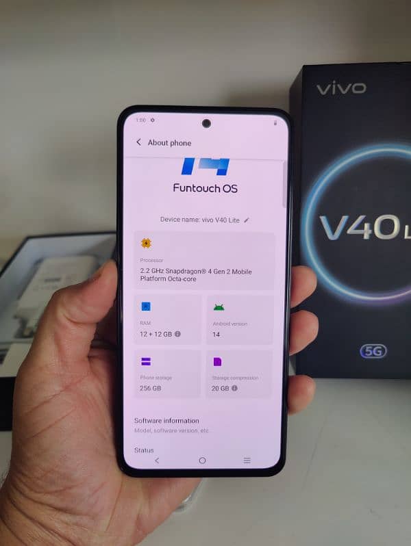 VIvo v40Lite 5G non PTA  12gb 256gb 8