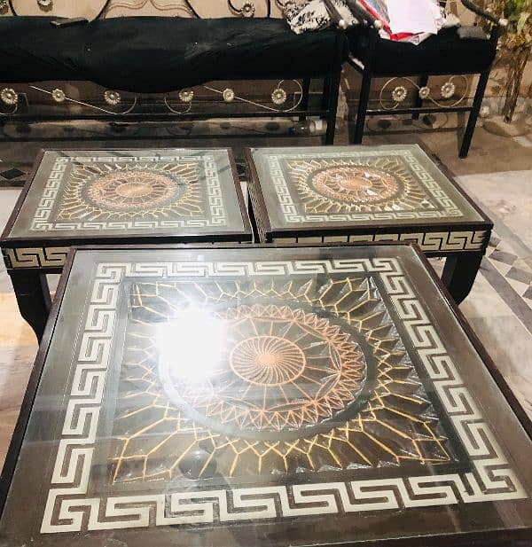 Centre table with 2 side tables / 3 table set for sale 8