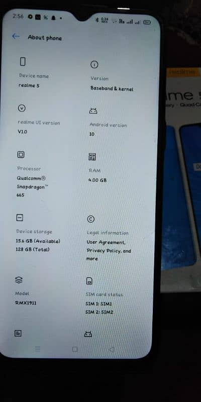 realme5 128/4 neet and clean orgnol phone 6