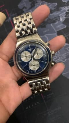 Swatch Swiss Made Chronograph Original Stainless Steel Watch 44mm