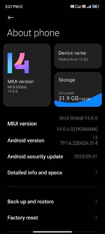 redmi Note 10 5G 6gb 128gb only exchange 1