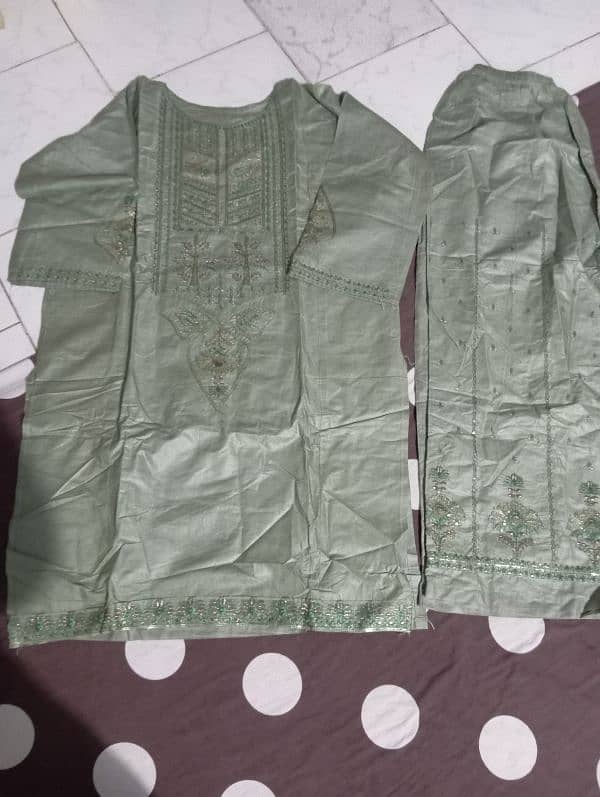 EMBROIDERY 2 PIECE READY TO WEAR COTTON STUFF ELEGANT ARTICLE 1