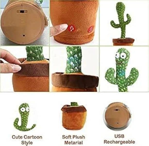 Dancing Cactus Toy Talking Singing Children Electronic Toys Voice 2