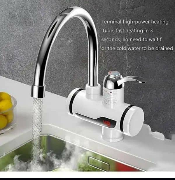 Tankless Electric Hot Water Heater Faucet with LED Display With Shower 0