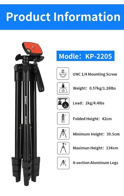 Tripod Stand | Jmary tripod 2205 | Camera Stand | Mobile stand 2