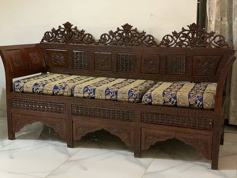 pure wooden sofa set 5 seater 5