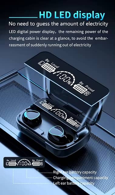 M10 Wireless Earbuds Bluetooth Earphones with HiFi Quality 5
