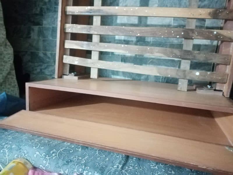 single wooden bed with storage space 3