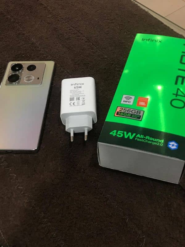 infinix note 40 8/256 condition 10/10 complete box all ok 5