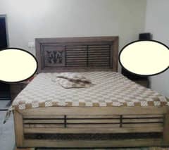 DOUBLE BED Set with 02 side tables and 01 dressing table