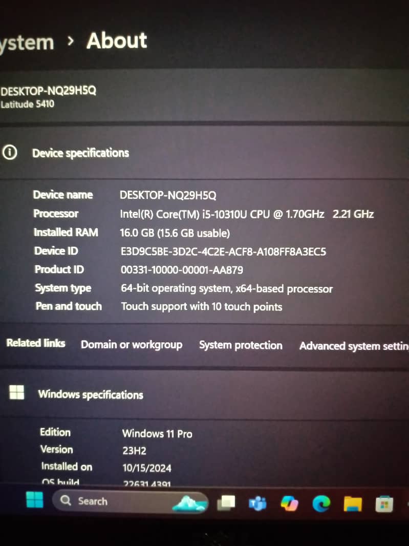 Dell Latitude i5 10th generation Laptop 2