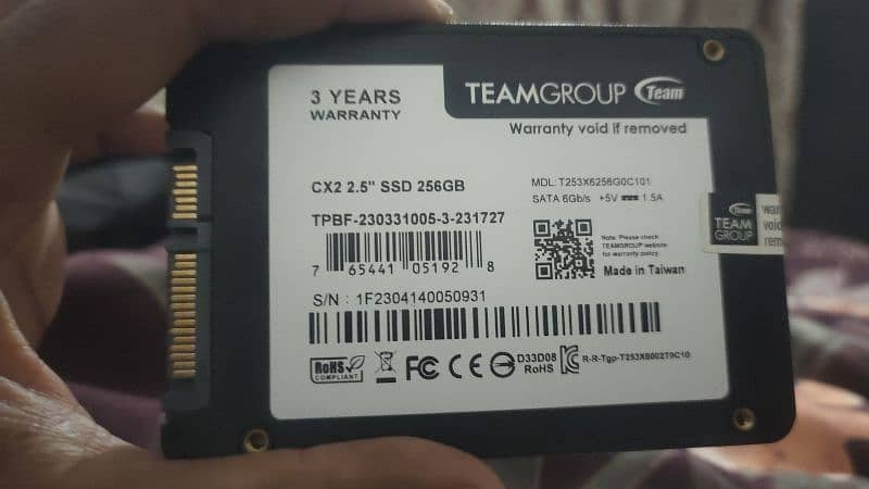 TeamGroup CX2 256GB 2.5" SATA SSD 2