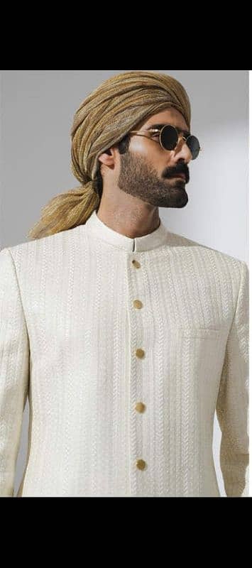 Groom Sherwani and Turban (Brand: Shahid Afridi) 0